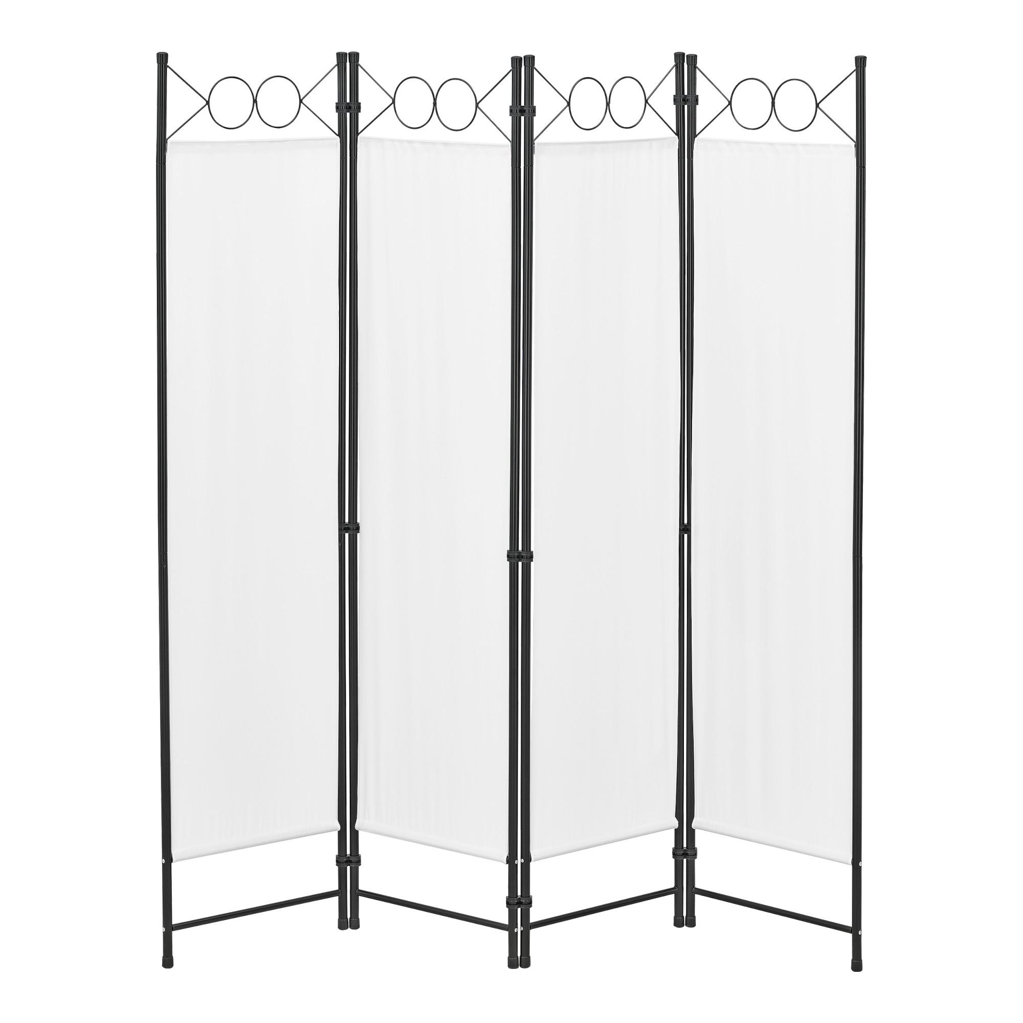 SICHTSCHUTZ Saragossa - Weiß, Textil/Metall (160/2cm) - [en.casa]