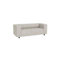 2-SITZER-SOFA Tove Beige Cord - Beige/Schwarz, Holz/Kunststoff (151/65/80cm) - S-Style Möbel