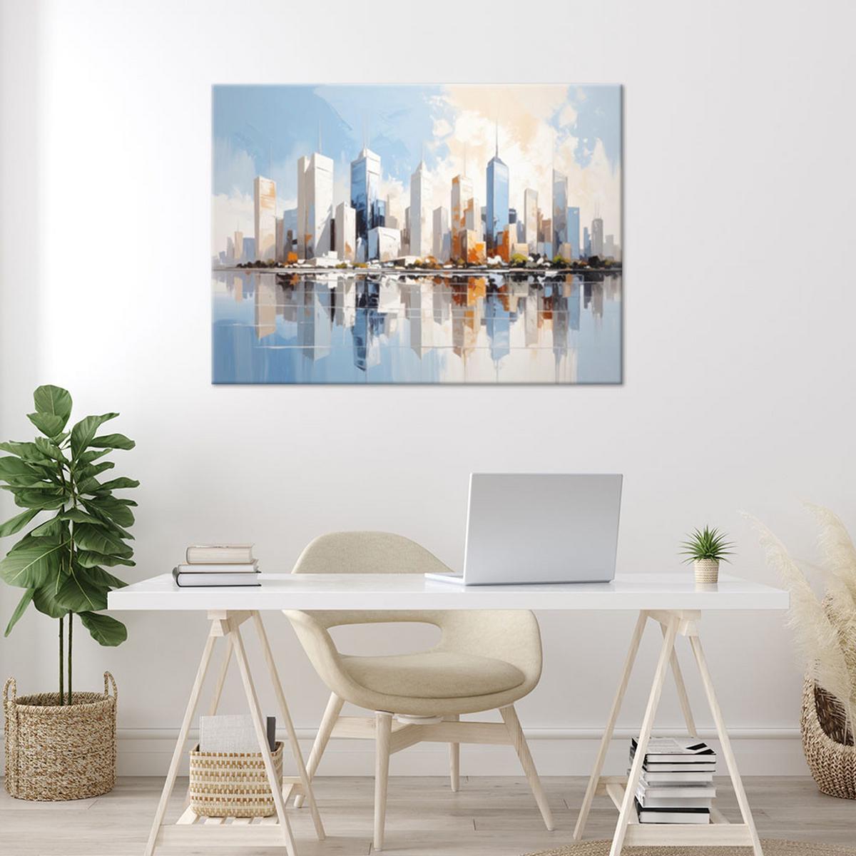 LEINWANDBILD Städte & Architektur 30x20cm - Blau, Textil (30/20cm) - Feeby