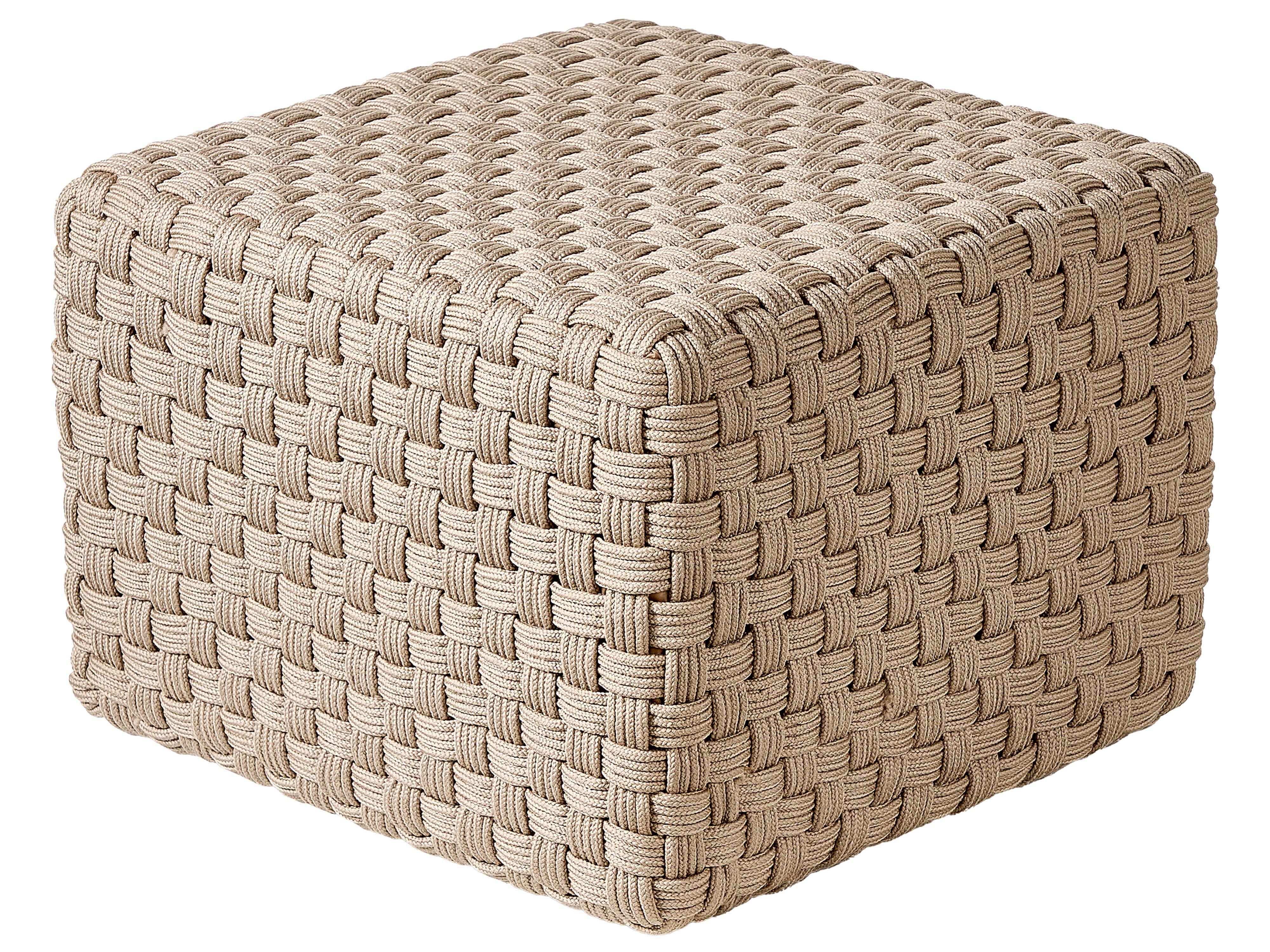 POUF Taupe Nalli - Taupe, Kunststoff (50/35/50cm) - Beliani