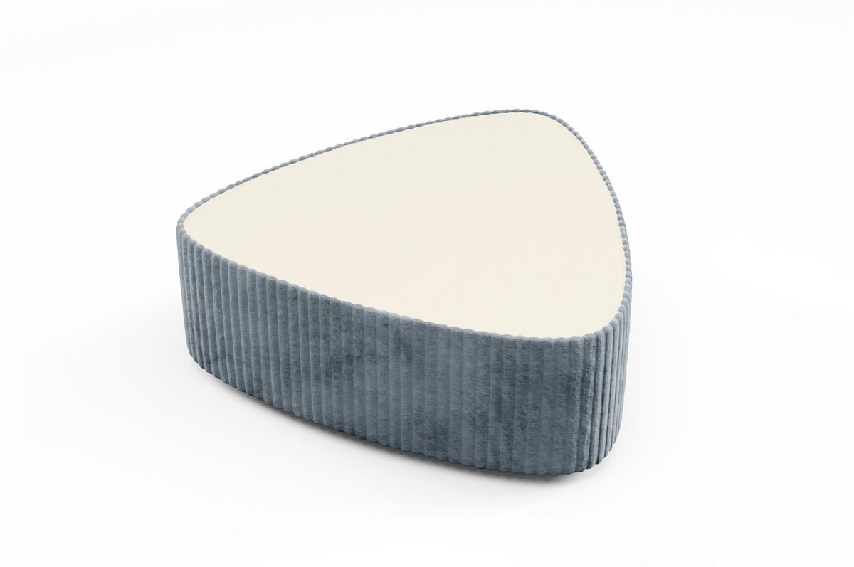 COUCHTISCH LINEO 89 cm Wohnzimmertisch gepolstert Grau - Grau, Holzwerkstoff/Textil (96/89/42cm) - MASSENO