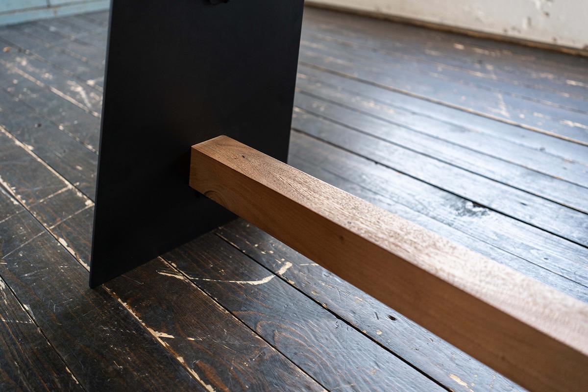 ESSTISCH MIT BAUMKANTE ARBORIO Braun Akazie - Schwarz/Braun, Holz/Metall (100/280/78cm) - KAWOLA
