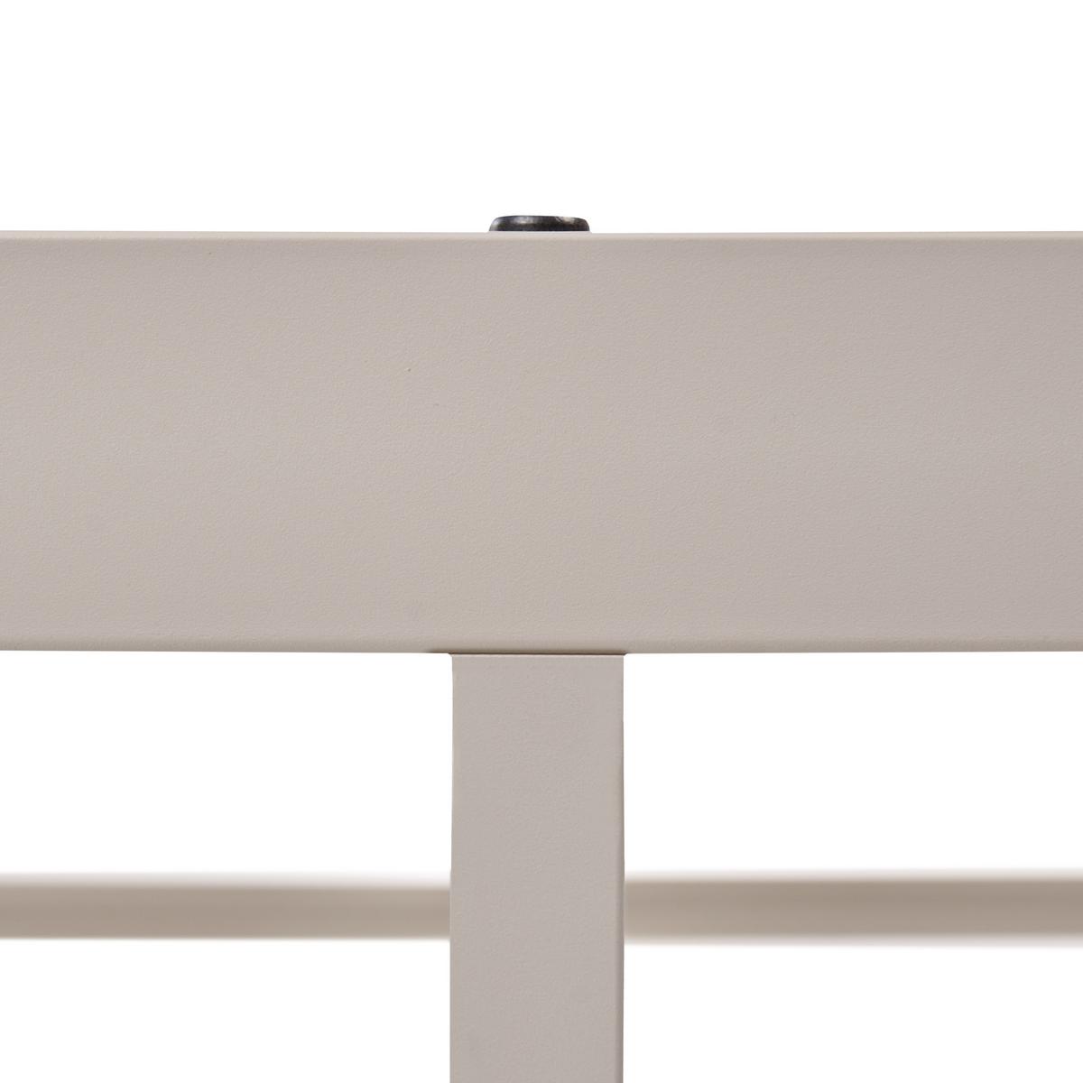 BETT ohne Kopfteil 160/200 cm Eisen Hellbeige Viry - Beige, Metall (160/200cm) - Beliani