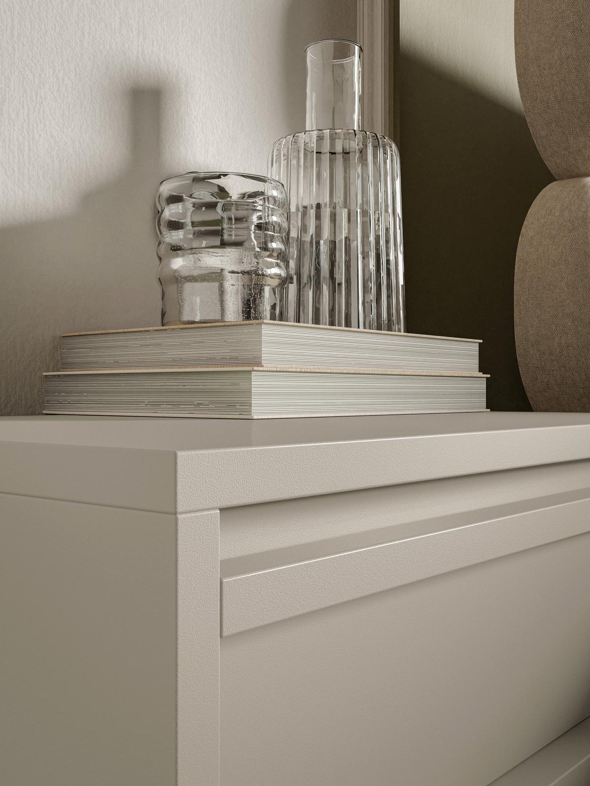 NACHTSCHRANK Evo Graubeige 50 cm - Taupe, Holzwerkstoff (50/17/34cm) - Selsey