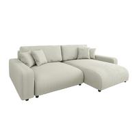 ECKSOFA Emma Beige Cord - Ottomane rechts - Beige, Textil (234/170cm) - S-Style Möbel