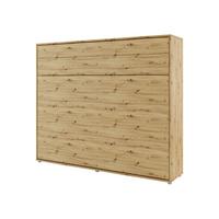 SCHRANKBETT Bed-Concept BC-14 160x200 mit weißer LED Beleuchtung - Eiche Artisan/Grau, Holz/Holzwerkstoff (160/200cm) - MIRJAN24