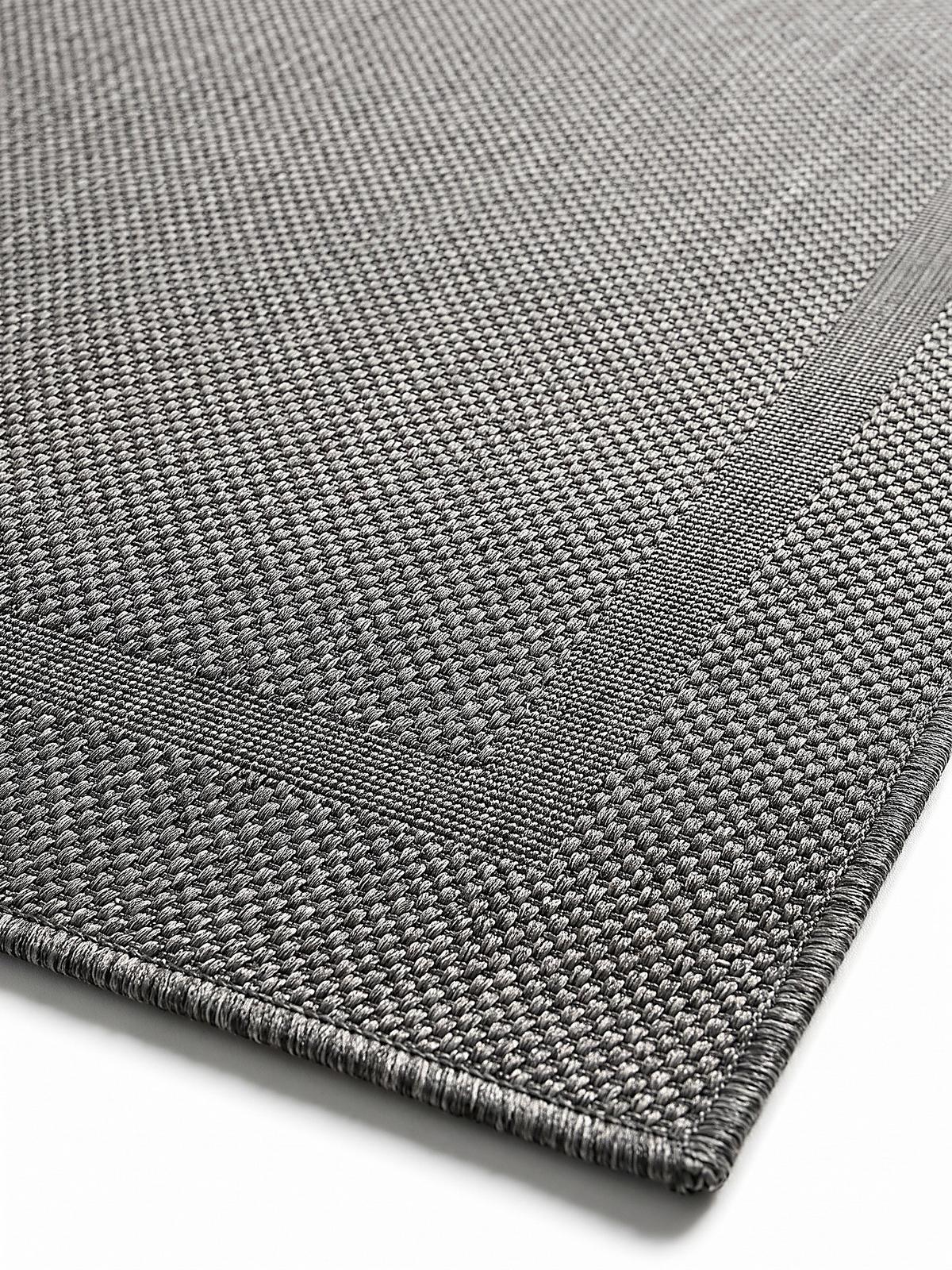 TEPPICHLÄUFER Bordüre BORNO Polypropylen Anthrazit 80 x 200 cm - Anthrazit, Textil (80/200cm) - KADIMA DESIGN