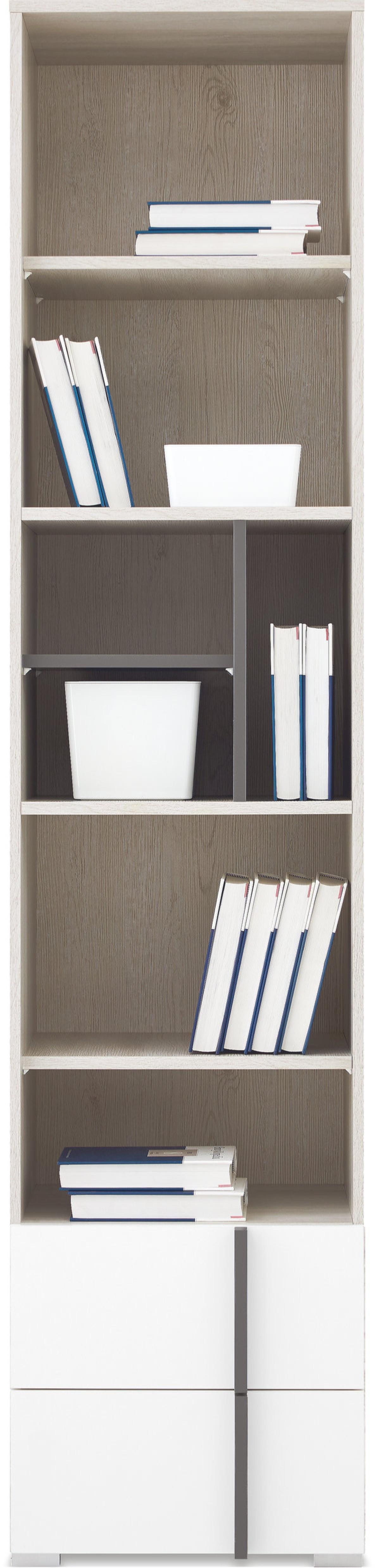 BÜCHERREGAL BERGAMO 45 / 195 / 40 cm Eichefarben - Eichefarben, Holzwerkstoff (45/195/40cm) - MASSENO