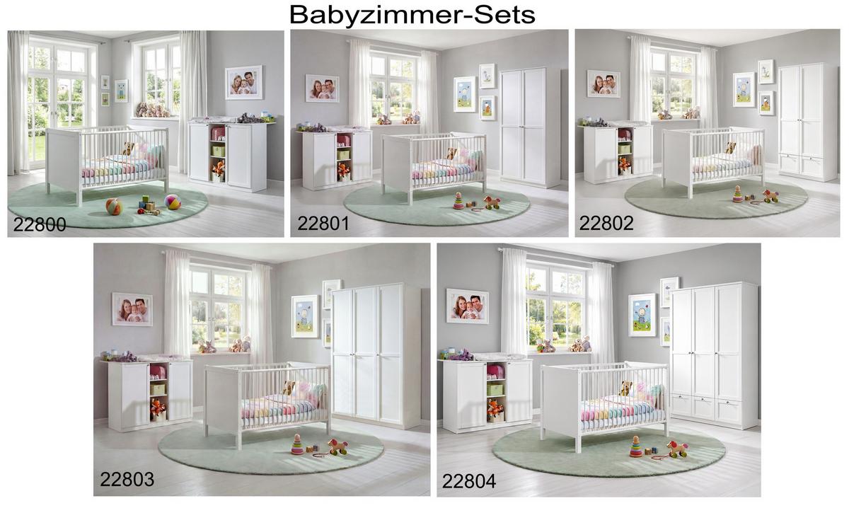 WICKELKOMMODEN-UNTERSCHRANK B35/H91/T38 cm, passend zum Babyzimmer Landhausstil Weiß (22800-22804) / 22800-03 - Weiß, Holzwerkstoff/Metall (35/91/38cm) - luma-home