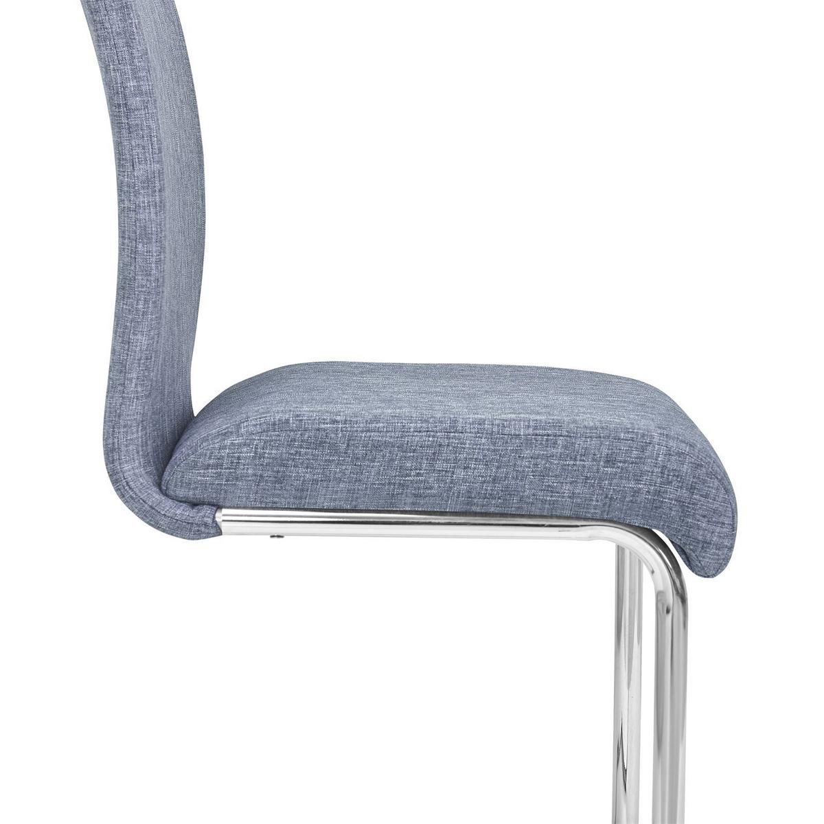 ESSZIMMERSTUHL ALADINO 4er-Set grau - Grau, Textil (43/94/56cm) - IDIMEX