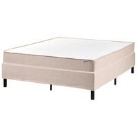 BOXSPRINGBETT ohne Kopfteil 140/200 cm Stoff Beige Countess - Beige, Textil (140/200cm) - Beliani