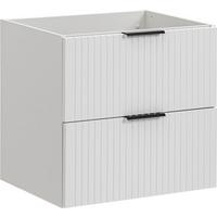 WASCHBECKENUNTERSCHRANK Niva hängend mit Rillenfronten in Weiß, 60/57/46 cm - Multicolor/Weiß, Holzwerkstoff/Kunststoff (60/57/46cm) - WFL GROUP