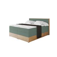 BOXSPRINGBETT LOLLI9 -KING 120x200 - H3/H4 Grün - Grün, Holzwerkstoff (120/200cm) - ALTDECOR