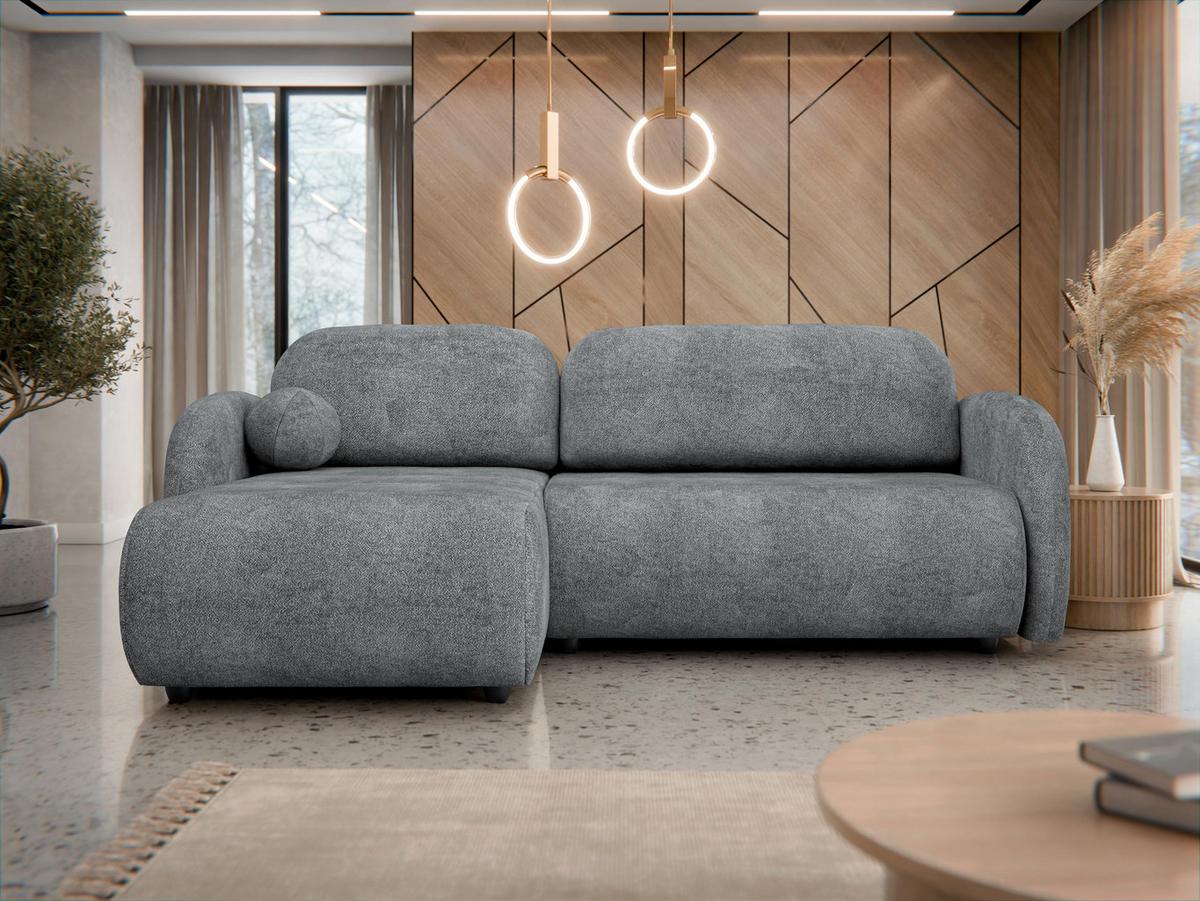 ECKSOFA Dream L - Schwarz/Grau, Holz/Kunststoff (233/160cm) - MIRJAN24