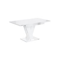 ESSTISCH ausziehbar 120 -160x80x75 cm - Hochglanz Weiß - ASIV - Weiß Hochglanz, Holzwerkstoff (120/80/75cm) - ALTDECOR