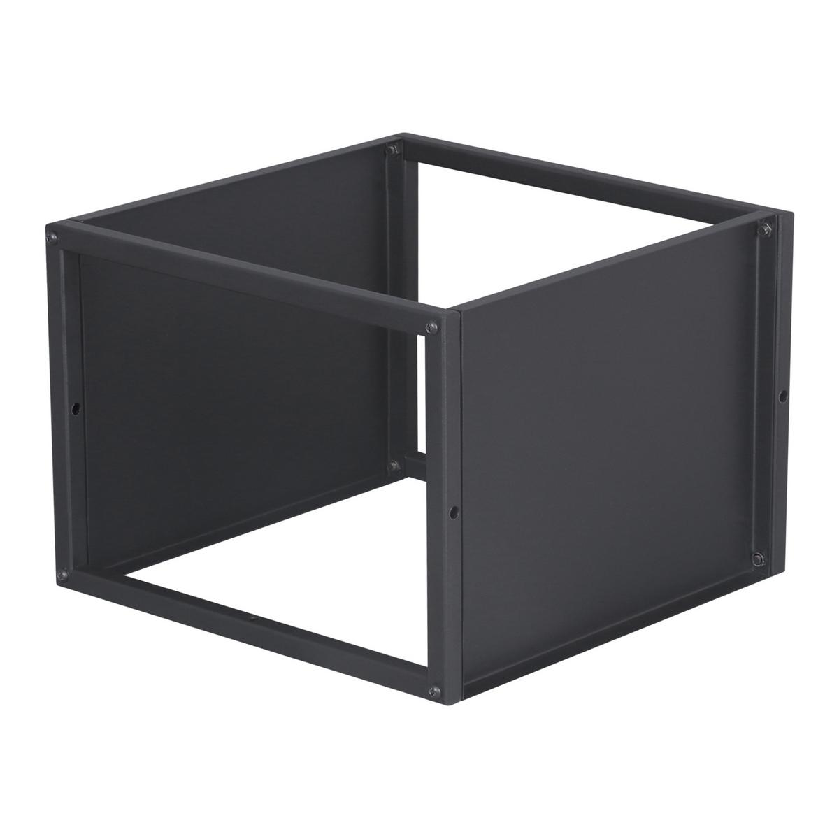 WANDREGAL-SET 4 TLG. Nostened - Schwarz, Metall (27.5/27.5/20cm) - [en.casa]