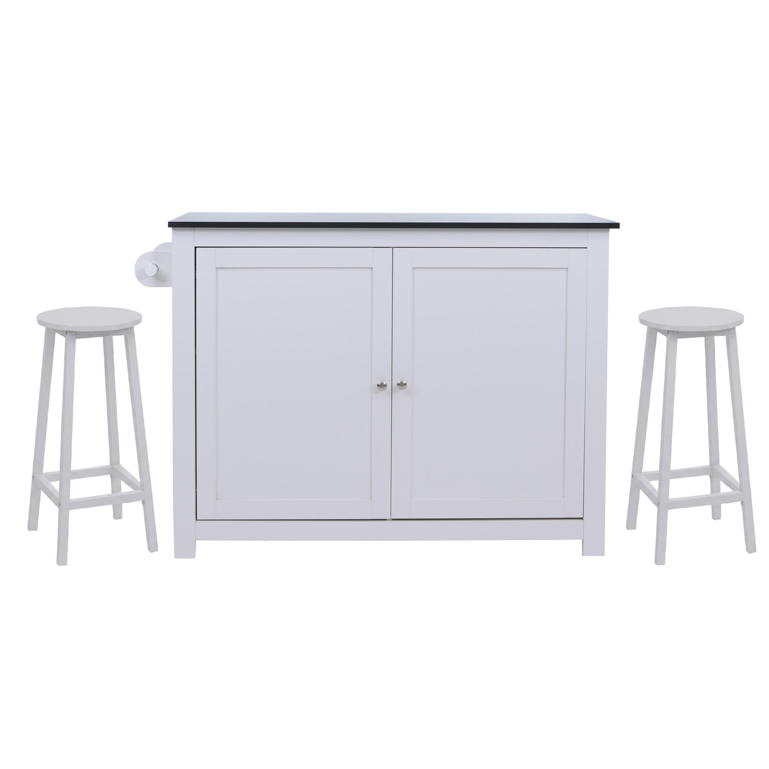 KÜCHENINSEL Weiß, Braun - Weiß/Braun, Holz (120/90/45cm) - MCW
