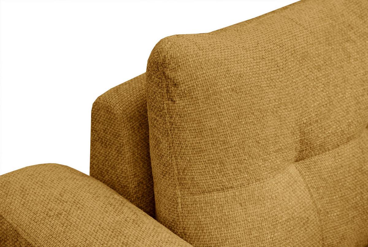SOFA SALVINI 2-Sitzer, dunkelgelb - Dunkelgelb/Schwarz, Holzwerkstoff/Textil (176/88/99cm) - Wozimo
