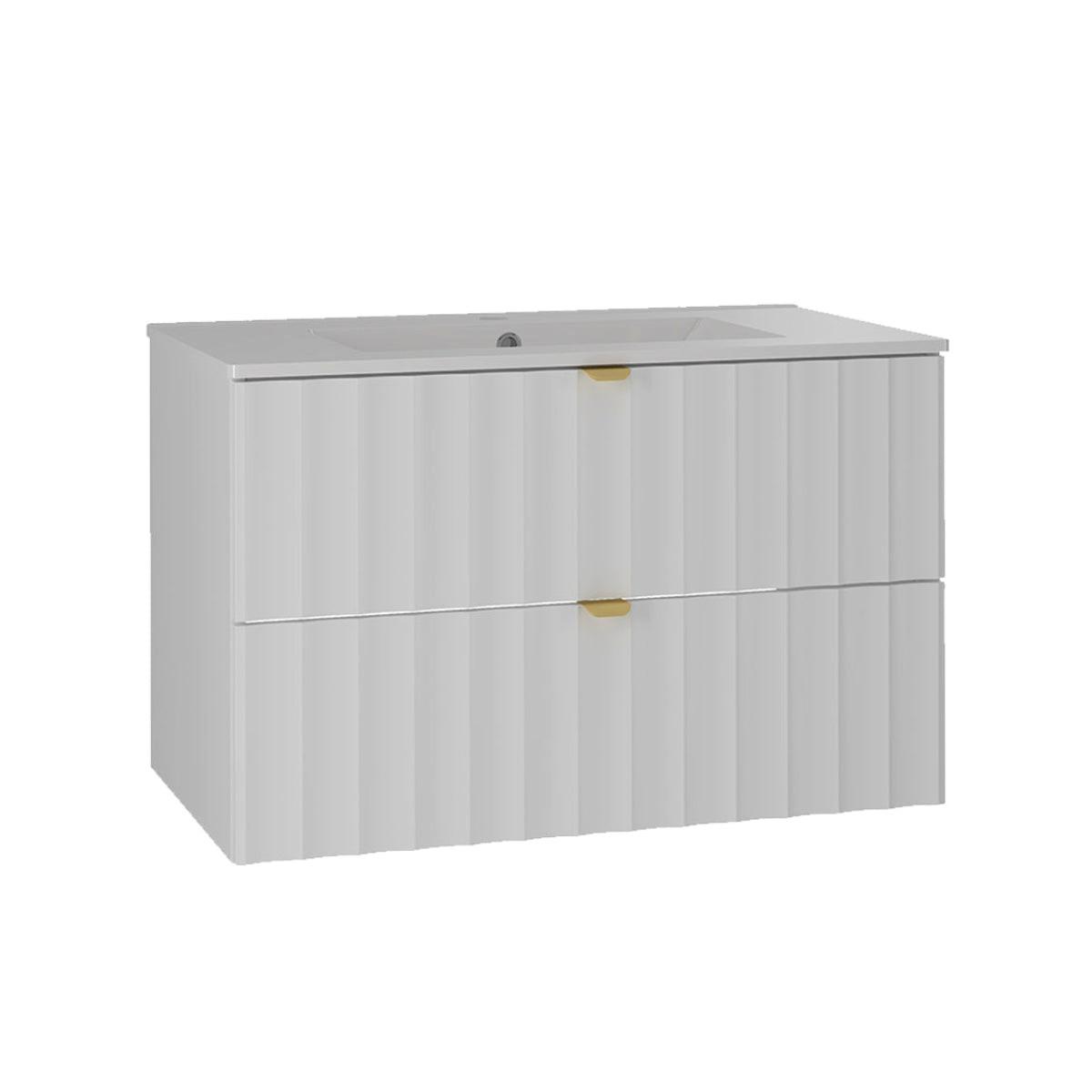 WASCHTISCH 80cm Lexa Weiß - Weiß, Holzwerkstoff (80/50/45.8cm) - Petits-meubles