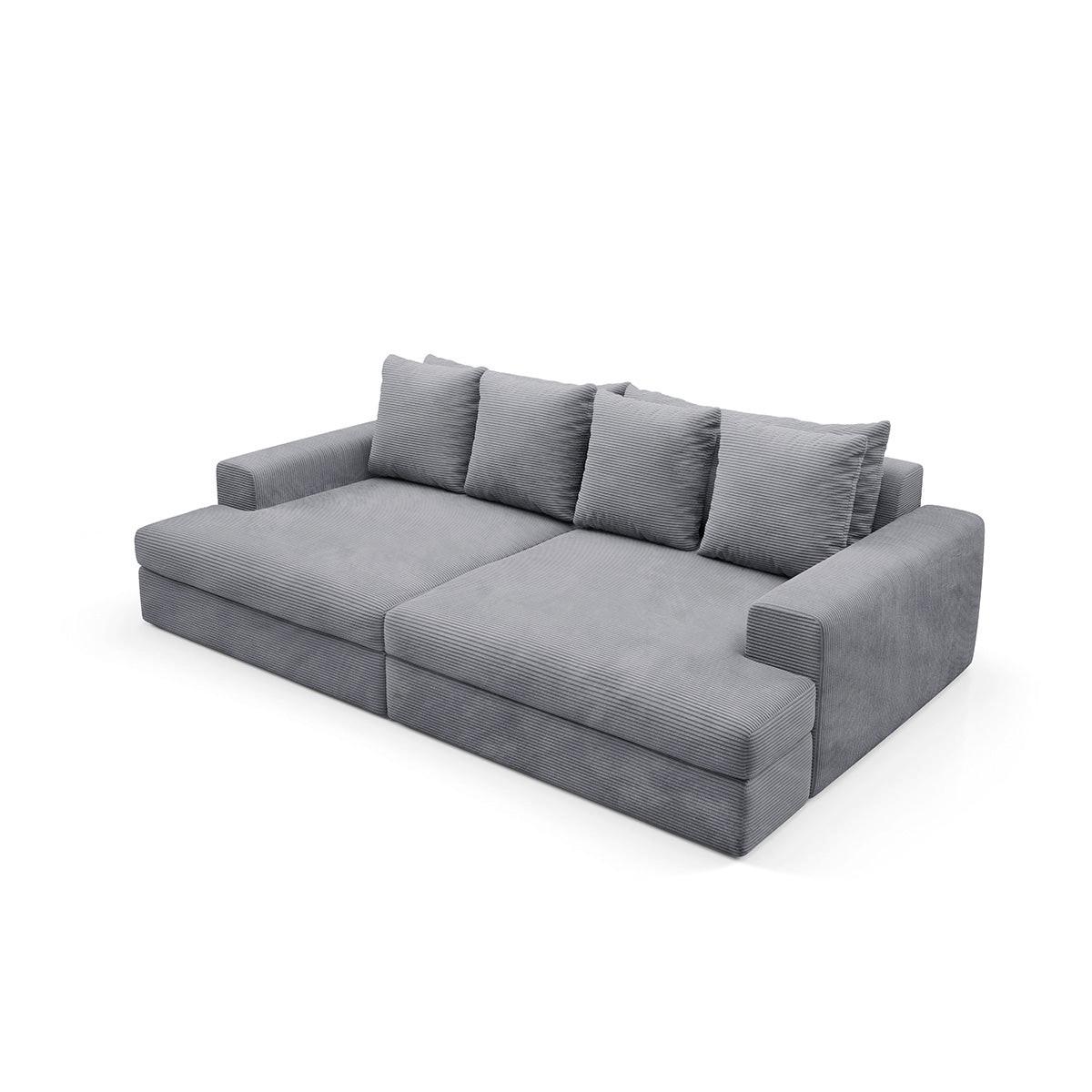 SOFA Paola 3 Sitzplätze Hellgrau - Hellgrau, Holz (272/86/167cm) - Petits-meubles