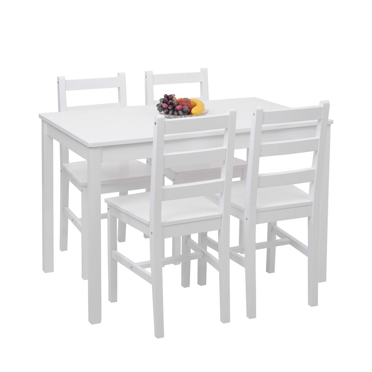 ESSZIMMER-SET Weiß - Weiß, Holz (108/86/64cm) - MCW