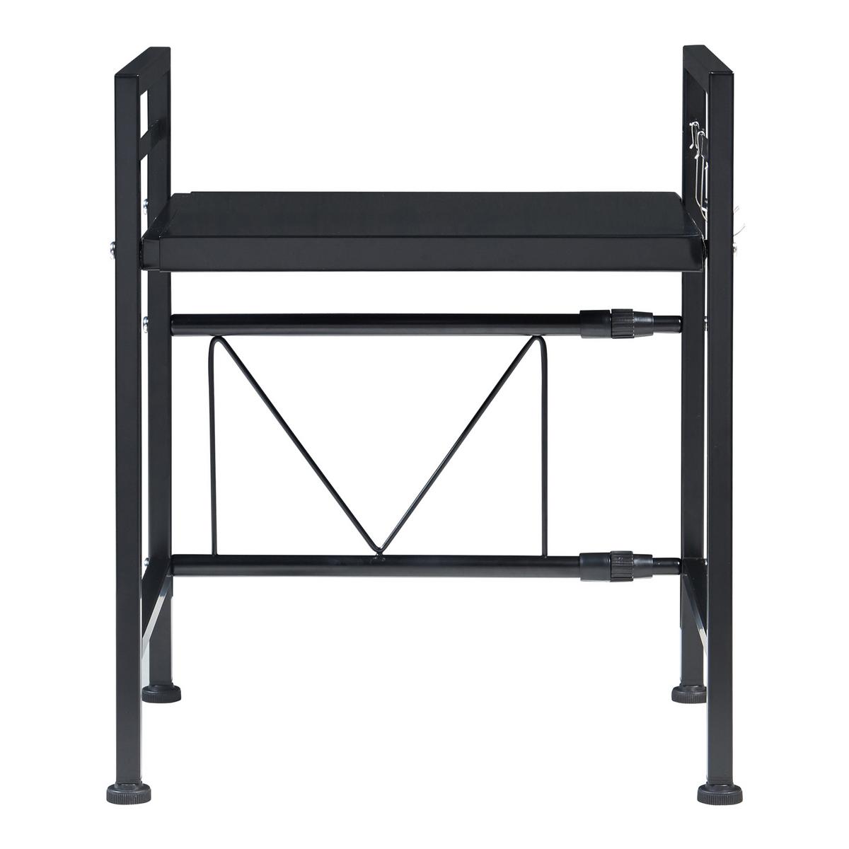 MIKROWELLENREGAL Sorsele - Schwarz, Metall (63/47.5/32cm) - [en.casa]
