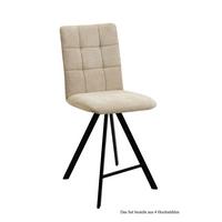 THEKENSTUHL (4er-Set) Delcina 47x108x60 Schwarz/Natur - Schwarz/Naturfarben, Kunststoff (60/108/47cm) - 58aufmkessel