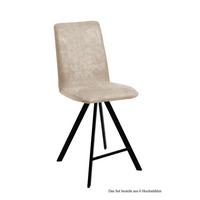 THEKENSTUHL drehbar (6er-Set) Desirae 47x109x60 Schwarz/Natur - Schwarz/Naturfarben, Kunststoff (60/109/47cm) - 58aufmkessel