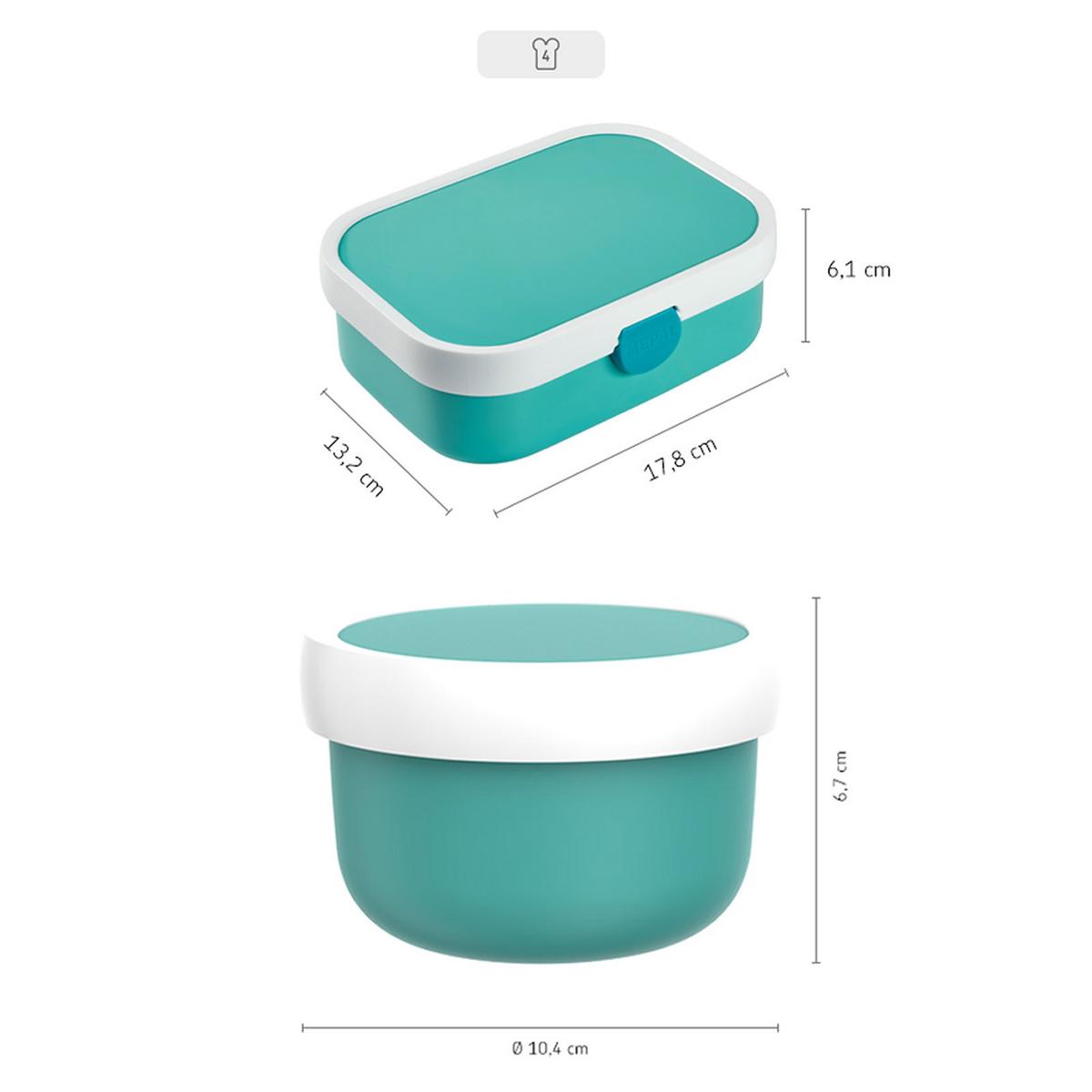 OBST- UND BENTOBOX Campus türkis 300 & 750 ml - Türkis, Kunststoff (2/2/2cm) - Mepal