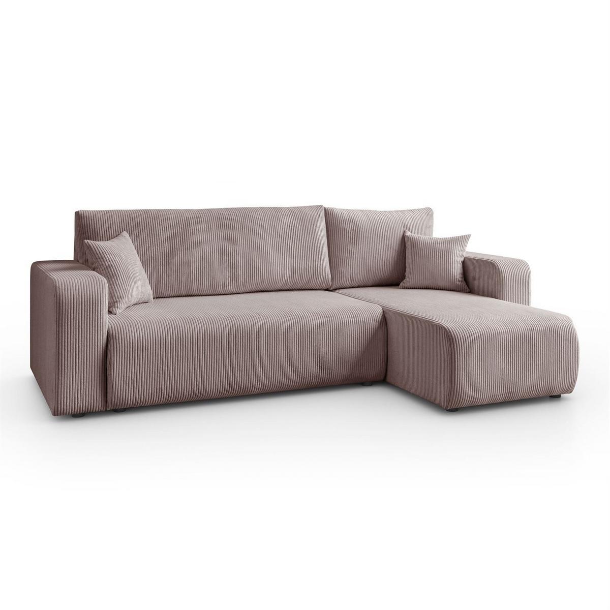 ECKSOFA PRESTIGE L, Poso 27 - Rosa, Textil (247/143cm) - Lookway