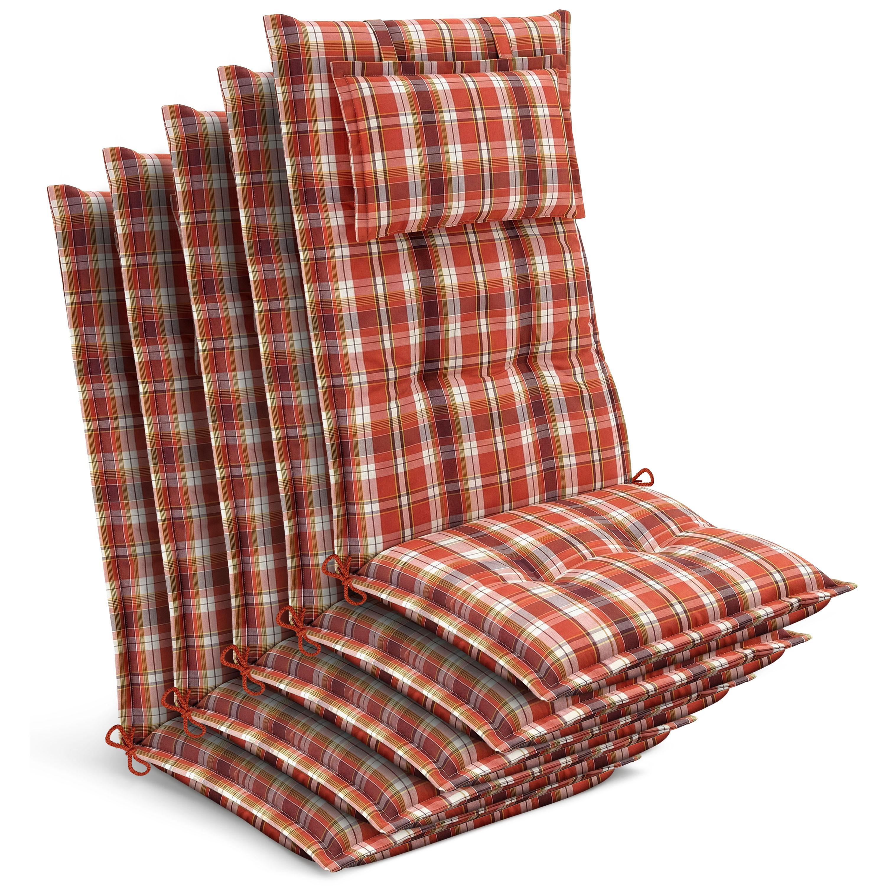 HOCHLEHNER Highlux HL 120x52x7cm Orange-Rot-Grün-Kariert (5tlg) - Grün, Textil (52/120cm) - Beautissu 