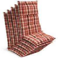HOCHLEHNER Highlux HL 120x52x7cm Orange-Rot-Grün-Kariert (5tlg) - Grün, Textil (52/120cm) - Beautissu 