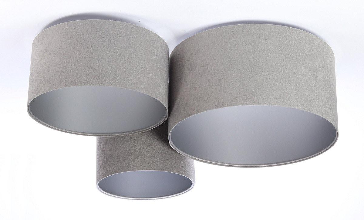 LAMPENSCHIRM Grau 75/34 cm - Silberfarben, Kunststoff (75/75/34cm) - KUNSTLOFT