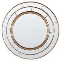 WANDSPIEGEL gold rund 40 cm Belchite - Goldfarben, Kunststoff (40/40/4cm) - Beliani