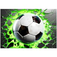 FOTOTAPETE Fußball Kinderzimmer Vliestapete Tapete 350x250 - Multicolor, Papier (350/250cm) - Wallarena