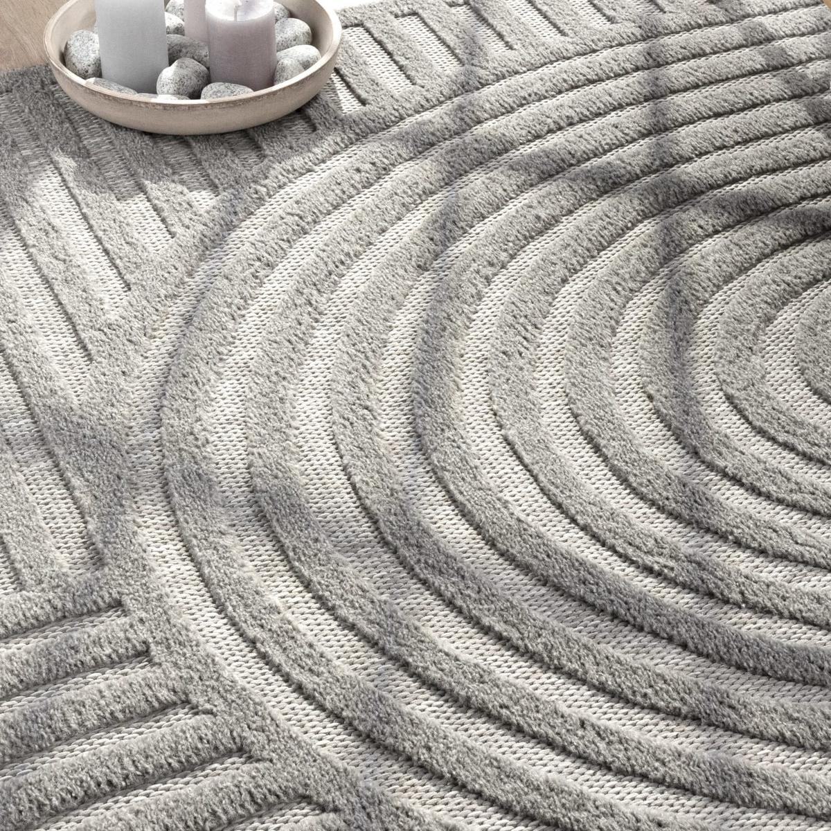 OUTDOORTEPPICH Ethno Grau 60 x 100 cm - Grau, Kunststoff (60/100cm) - TT Home