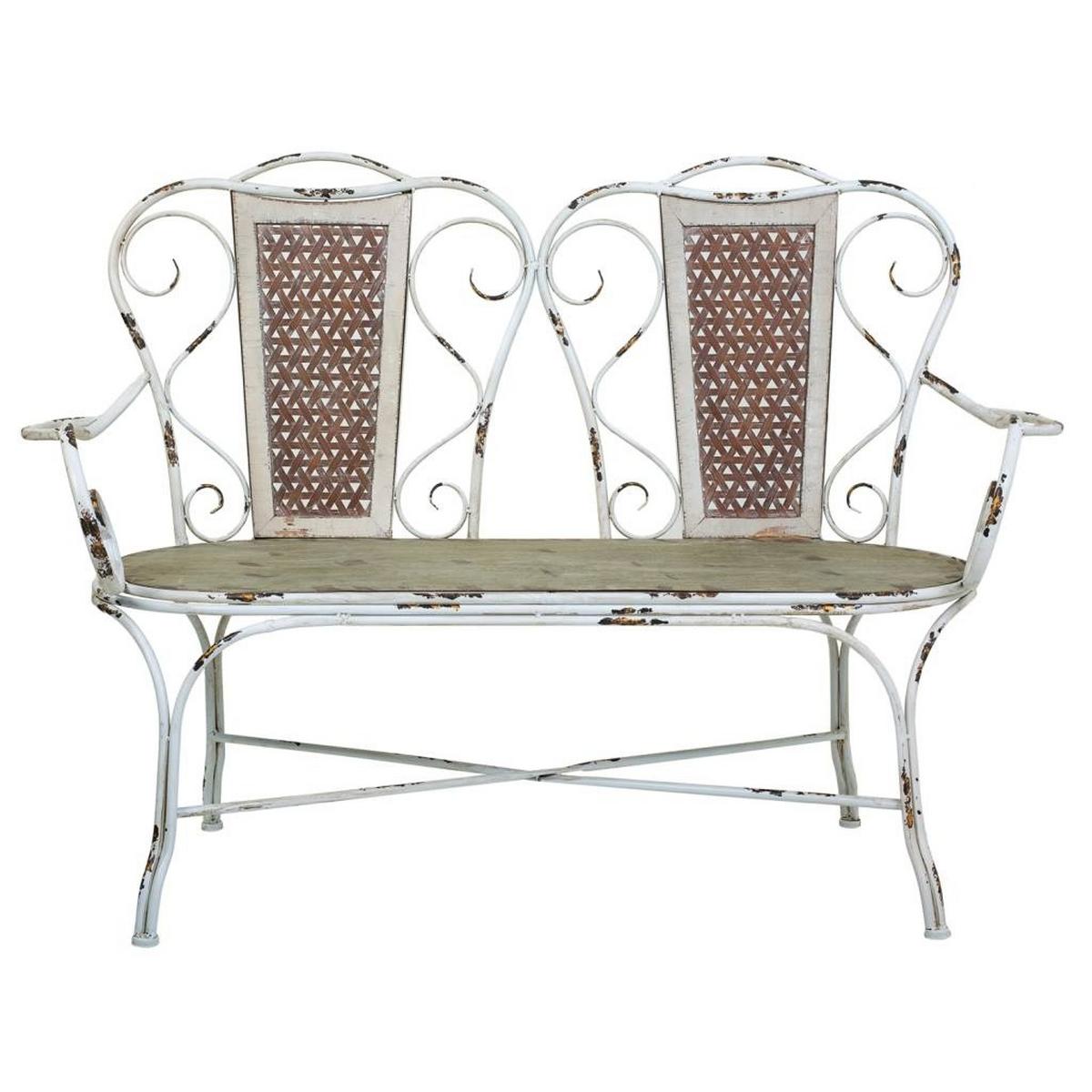 METALLBANK, Grau, 129x57x95 cm - Grau, Metall (129/95/56.5cm) - Wanderlust