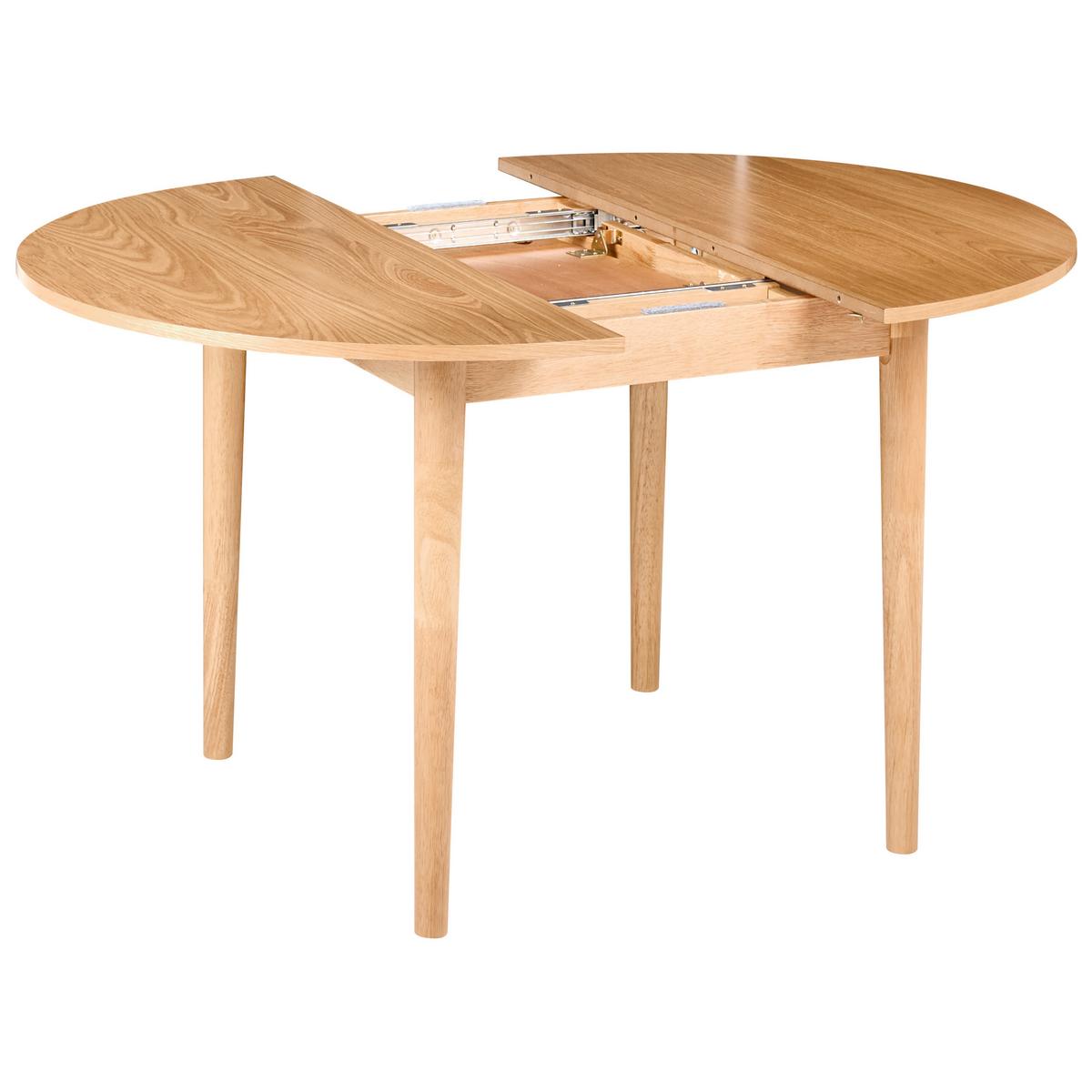 ESSTISCH ausziehbar Helle Eiche 107-137/107 cm Echo - Hellbraun, Holzwerkstoff (107/107/76cm) - Beliani