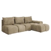 ECKSOFA Bestii, Seite: Rechts - Schwarz/Naturfarben, Holz/Kunststoff (270/183cm) - MIRJAN24