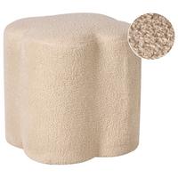 POUF Bouclé Beige Mancos - Beige, Textil (41/44/35cm) - Beliani
