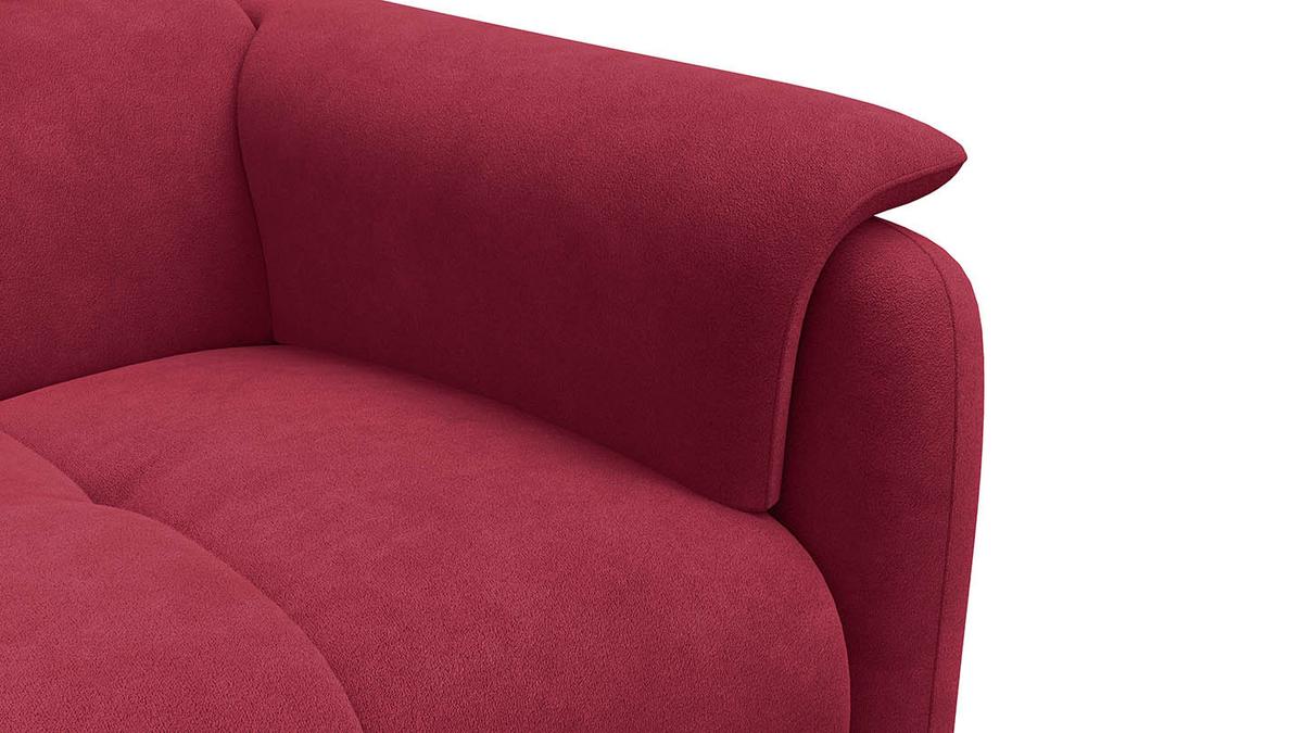 SOFA RODEN 2-Sitzer, rostrot, Veloursstoff - Rot, Holz/Textil (152/82/103cm) - Wozimo