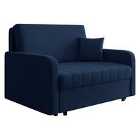 SCHLAFSOFA Viva Silk II - Schwarz/Dunkelblau, Holz/Textil (132/85/98cm) - MIRJAN24