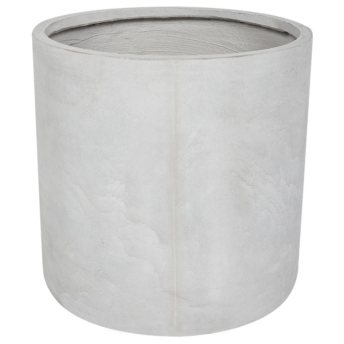 BLUMENTOPF Grau Messene - Grau, Naturmaterialien (50cm) - Beliani