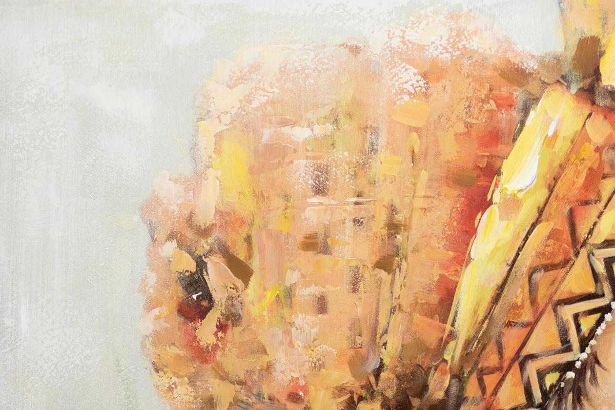 ACRYLBILD HANDGEMALT 80/80 cm - Braun/Grün, Holz/Textil (80/80cm) - KUNSTLOFT