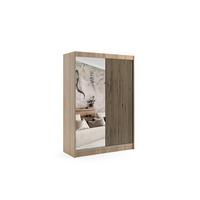 KLEIDERSCHRANK VILAN mit Spiegel/LED - 150 cm - Sonoma Eiche|Eiche Wotan - Eiche Wotan/Sonoma Eiche, Holzwerkstoff (150/215/61cm) - ALTDECOR
