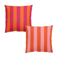 DEKOKISSEN 2er-Set PopArt Sommer Streifen Duo III 50/50 cm - Orange, Textil (50/50cm) - Bilderwelten