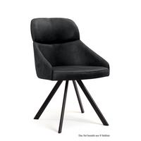 ESSZIMMERSTUHL (8er-Set) Denni 52x82x63 Schwarz/Anthrazit - Anthrazit/Schwarz, Kunststoff (63/82/52cm) - 58aufmkessel
