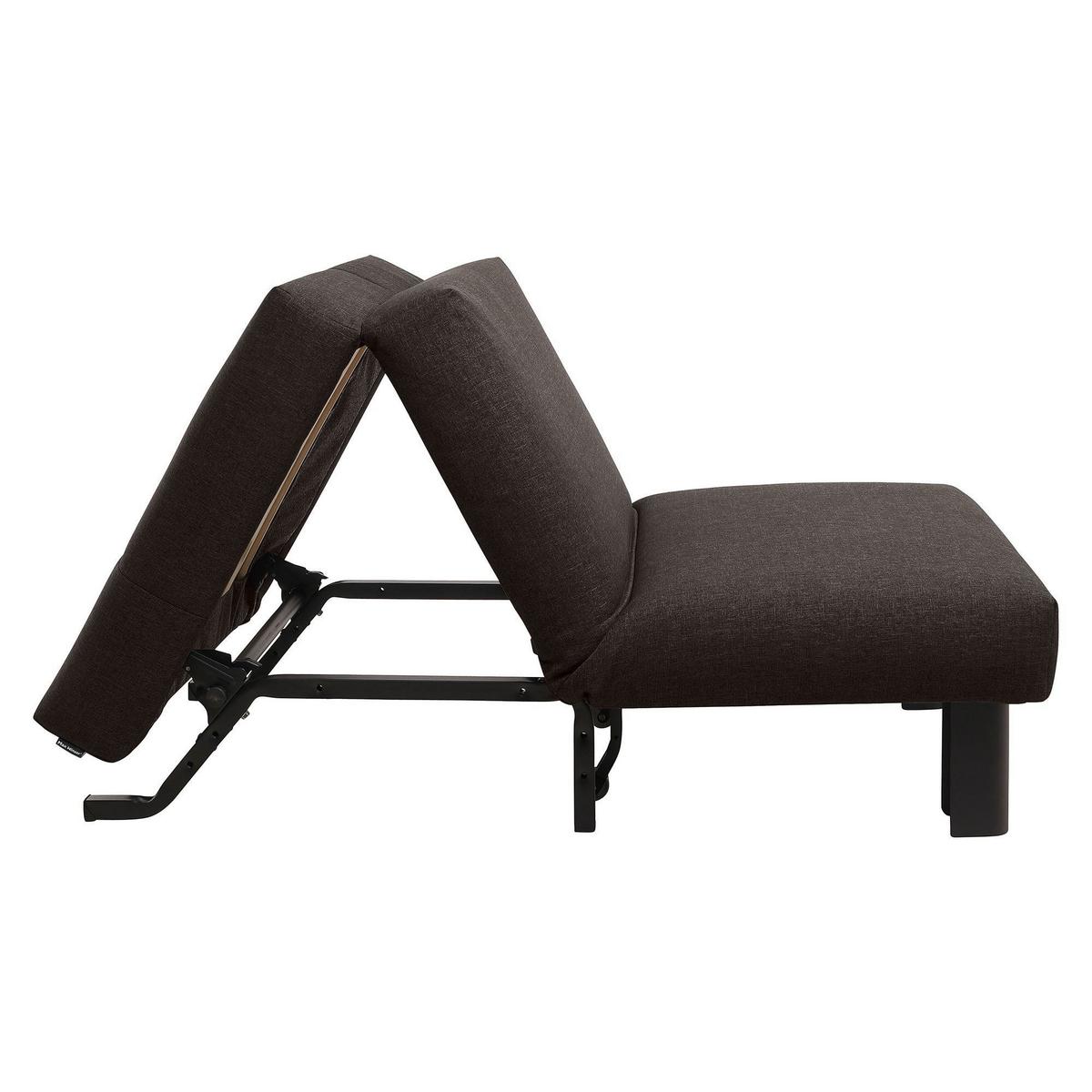 FALTSESSEL Kalomira Bezug Flachgewebe Metall schwarz / schoko - Braun, Kunststoff (100/85/85cm) - 58aufmkessel