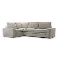 ECKSOFA L Form Treville Hellgrau 296/196/94 cm – Links, mit Bettkasten und Schlaffunktion - Hellgrau/Schwarz, Kunststoff/Textil (196/296cm) - AX Living