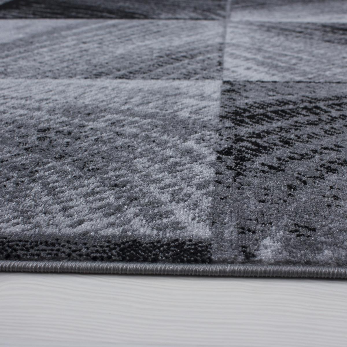 TEPPICH Kurzflor INN in Schwarz, kariert, 160 x 230 cm - Schwarz, Textil (230/160cm) - KADIMA DESIGN
